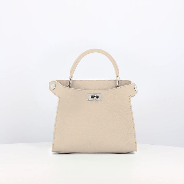 LEATHER HANDBAG LUTECE NANO IVORY