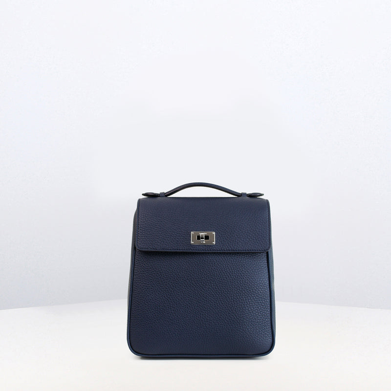 LEATHER BACKPACK MONCEAU NAVY