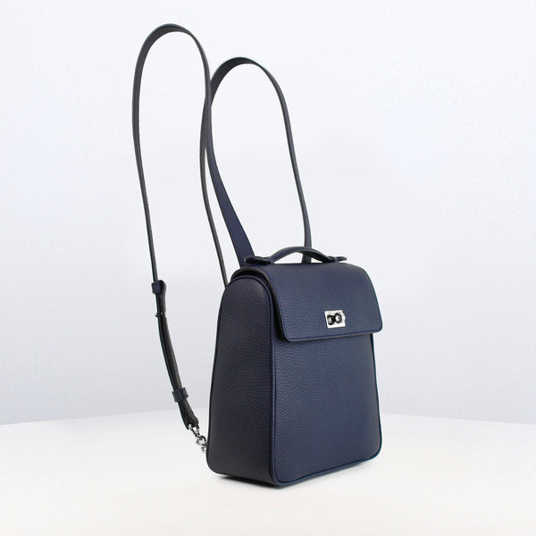 LEATHER BACKPACK MONCEAU NAVY