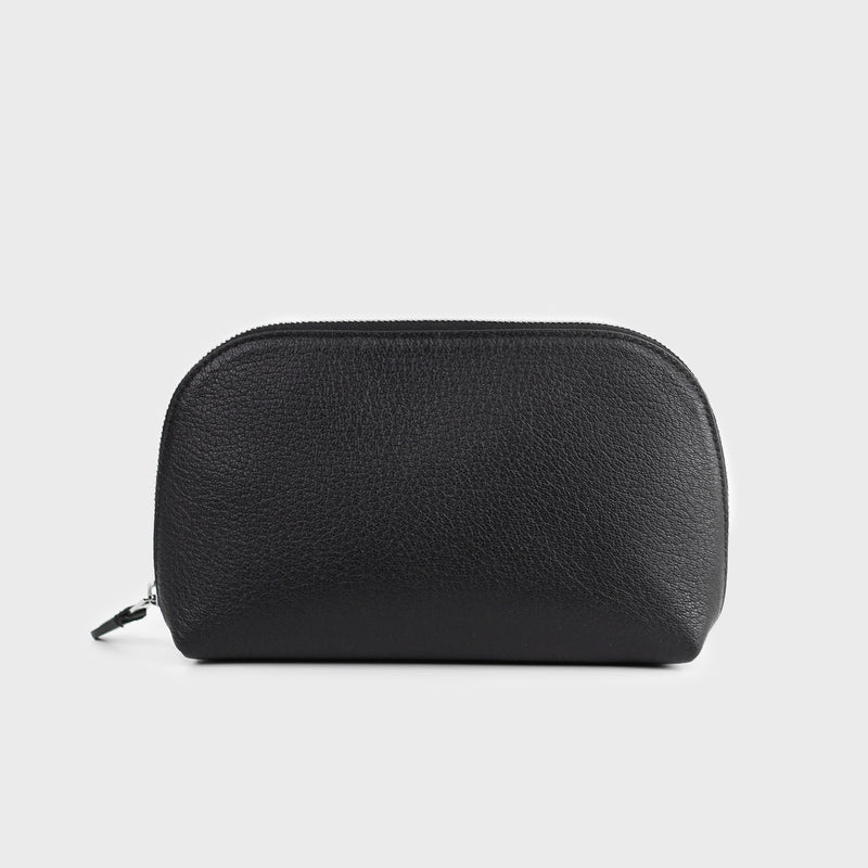 LEATHER COSMETIC CASE BLACK