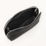 LEATHER COSMETIC CASE BLACK