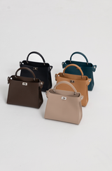 LEATHER HANDBAG LUTECE MINI TOURTERELLE