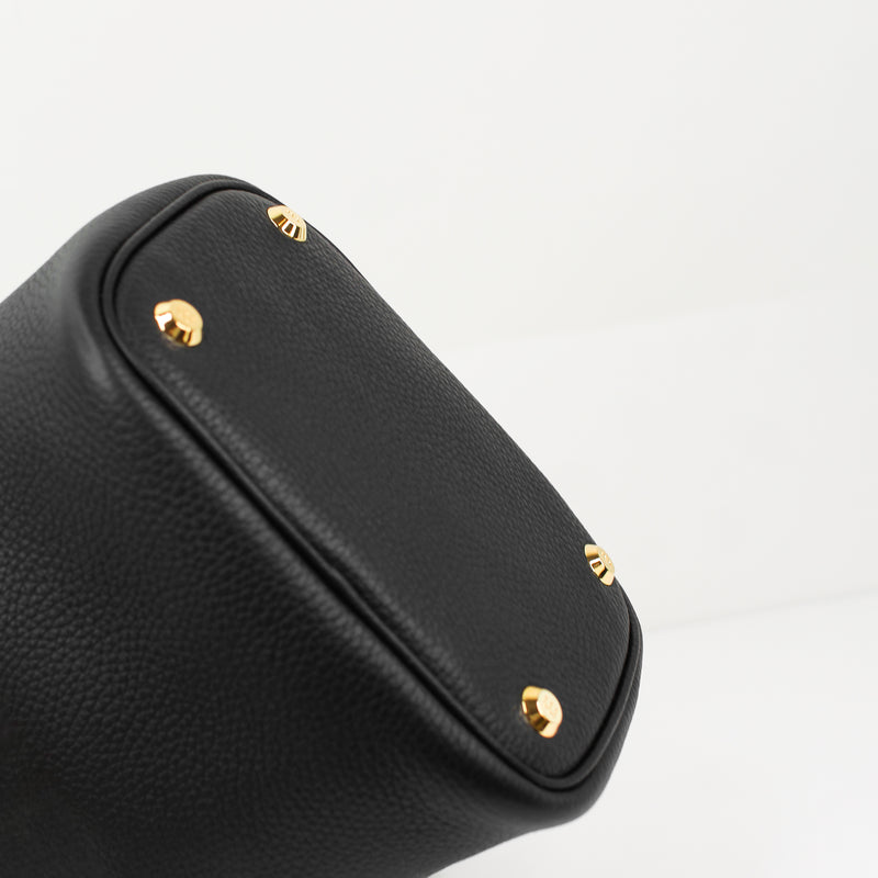 LEATHER HANDBAG ETOILE MINI BLACK WITH GOLD HARDWARE