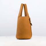 LEATHER HANDBAG ETOILE PM CAMEL WITH GOLD HARDWARE