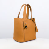 LEATHER HANDBAG ETOILE PM CAMEL WITH GOLD HARDWARE