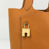 LEATHER HANDBAG ETOILE PM CAMEL WITH GOLD HARDWARE