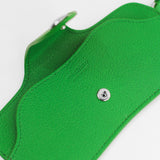 LEATHER GLASSES HOLDER GREEN BAMBOO