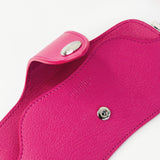 LEATHER GLASSES HOLDER FUXIA