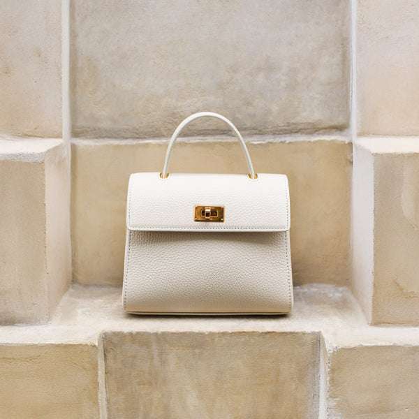 LEATHER HANDBAG PALAIS ROYAL MINI IVORY