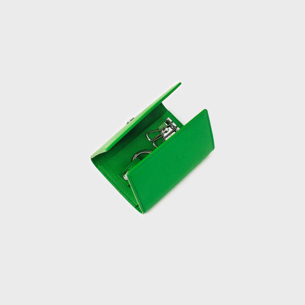 LEATHER KEY CASE GREEN BAMBOO