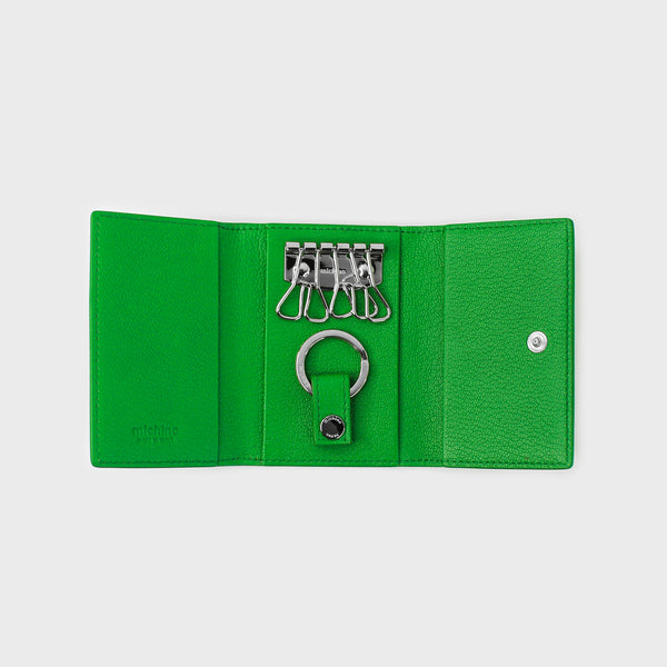 LEATHER KEY CASE GREEN BAMBOO