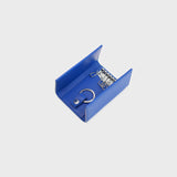 LEATHER KEY CASE OCEAN BLUE