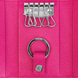 LEATHER KEY CASE FUXIA