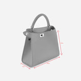 LEATHER HANDBAG LUTECE MINI BOURGUNDY