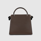 LEATHER HANDBAG LUTECE MINI CHOCOLATE