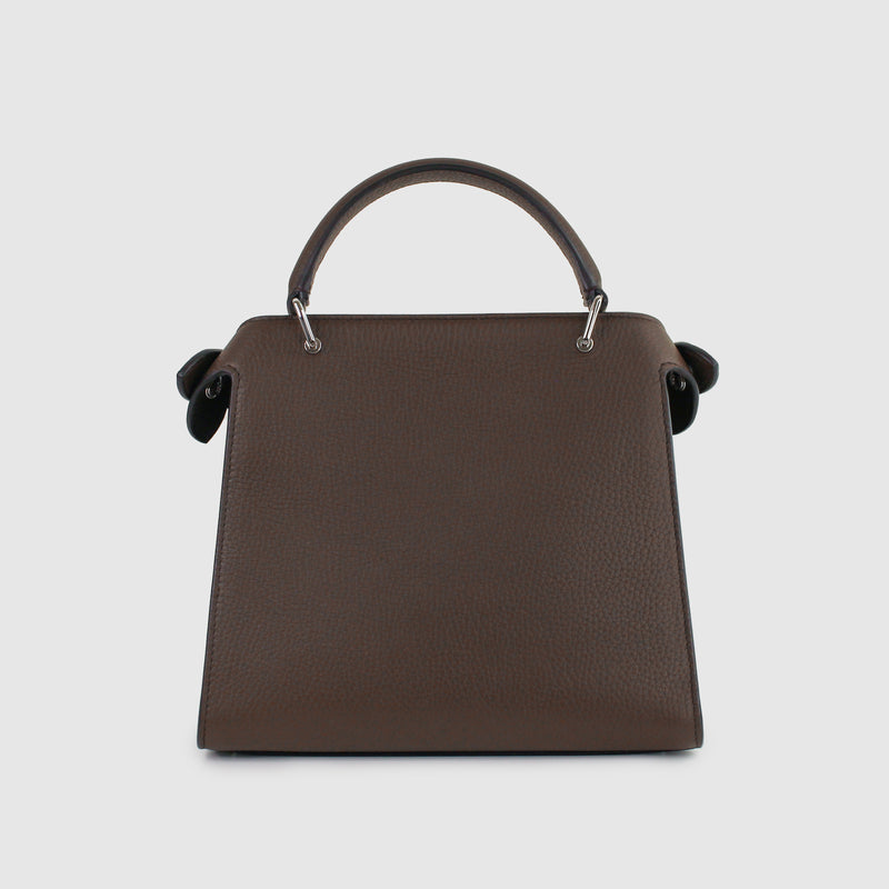 LEATHER HANDBAG LUTECE MINI CHOCOLATE