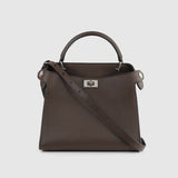 LEATHER HANDBAG LUTECE MINI CHOCOLATE