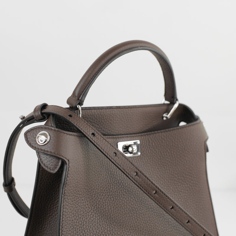 LEATHER HANDBAG LUTECE MINI CHOCOLATE