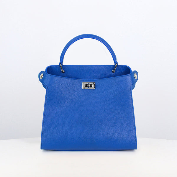 SAC À MAIN EN CUIR LUTECE MINI BLEU OCÉAN