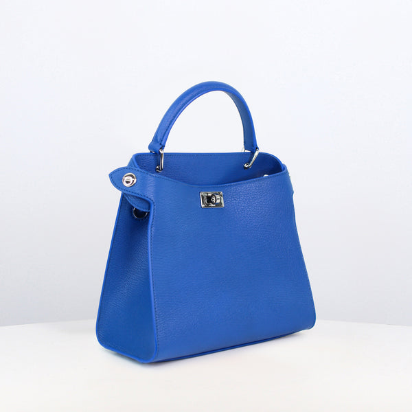 SAC À MAIN EN CUIR LUTECE MINI BLEU OCÉAN