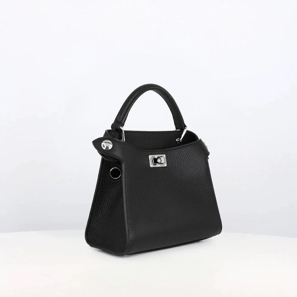 SAC À MAIN EN CUIR LUTECE NANO NOIR