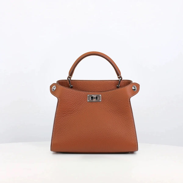 LEATHER HANDBAG LUTECE NANO GOLD