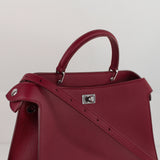 LEATHER HANDBAG LUTECE PM BOURGUNDY