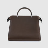 LEATHER HANDBAG LUTECE PM CHOCOLATE