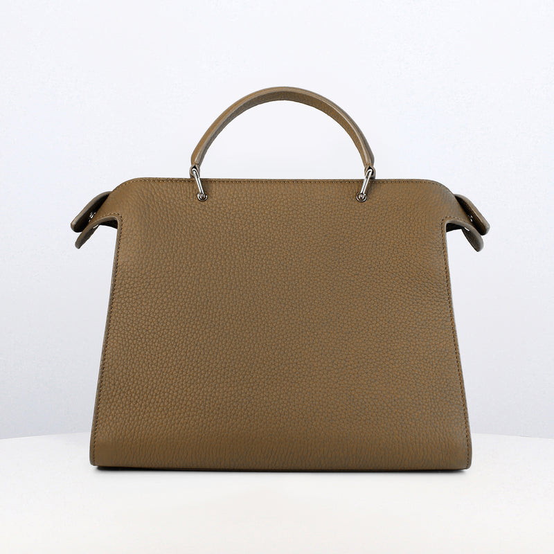 LEATHER HANDBAG LUTECE PM TAUPE