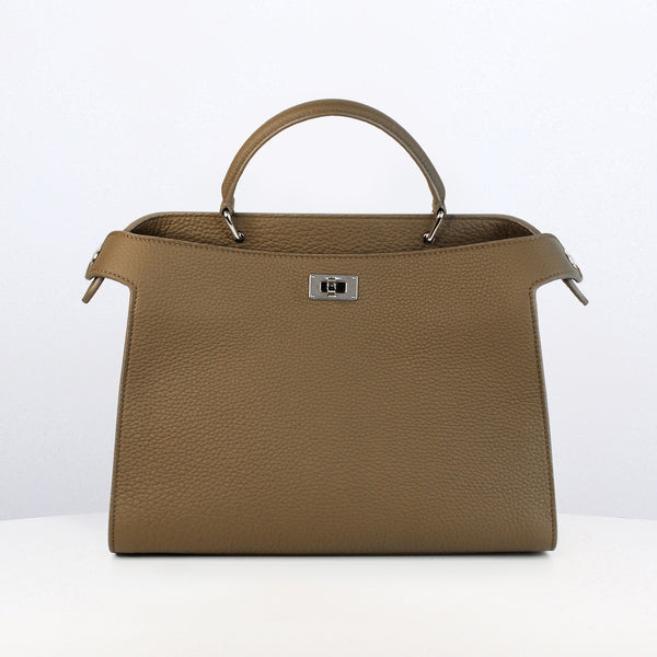 SAC À MAIN EN CUIR LUTECE PM TAUPE