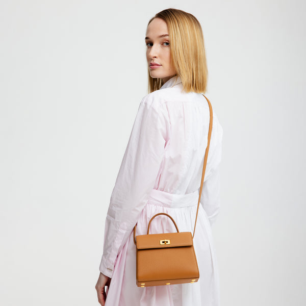 LEATHER HANDBAG PALAIS ROYAL MINI CAMEL