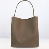 LEATHER HANDBAG ODEON LARGE TAUPE