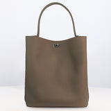 LEATHER HANDBAG ODEON LARGE TAUPE