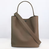 LEATHER HANDBAG ODEON LARGE TAUPE