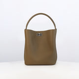 LEATHER BUCKET BAG ODEON MINI TAUPE