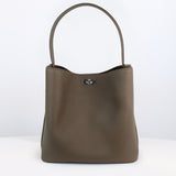 LEATHER HANDBAG ODEON PM TAUPE