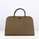 LEATHER HANDBAG OPERA PM TAUPE