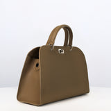 LEATHER HANDBAG OPERA PM TAUPE