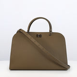 LEATHER HANDBAG OPERA PM TAUPE