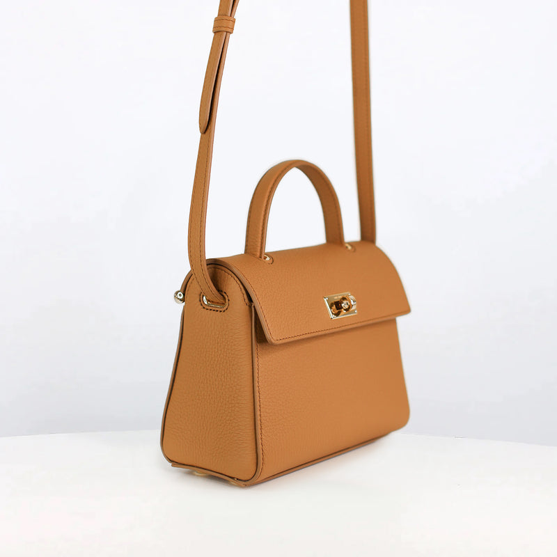 LEATHER HANDBAG PALAIS ROYAL MINI CAMEL