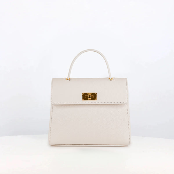 LEATHER HANDBAG PALAIS ROYAL MINI IVORY