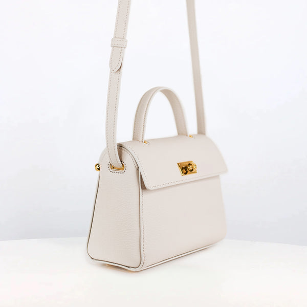 LEATHER HANDBAG PALAIS ROYAL MINI IVORY