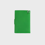 LEATHER PASSPORT HOLDER GREEN BAMBOO