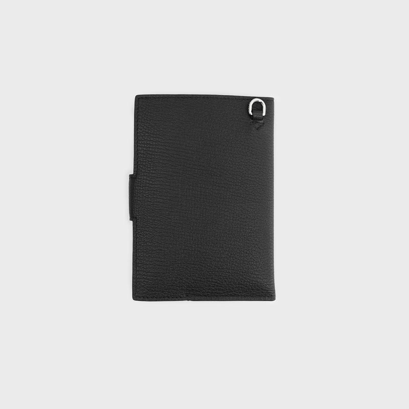 LEATHER PASSPORT HOLDER BLACK