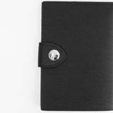 LEATHER PASSPORT HOLDER BLACK