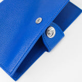 LEATHER PASSPORT HOLDER OCEAN BLUE