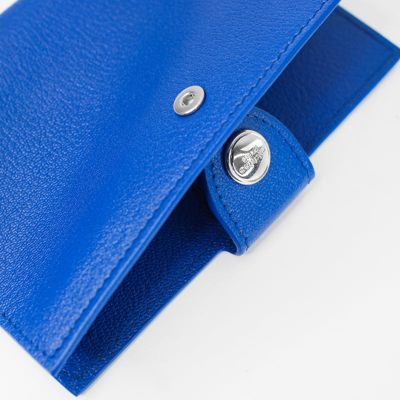 LEATHER PASSPORT HOLDER OCEAN BLUE