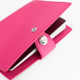 LEATHER PASSPORT HOLDER FUXIA