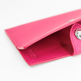 LEATHER PASSPORT HOLDER FUXIA