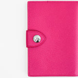 LEATHER PASSPORT HOLDER FUXIA